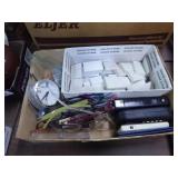 Assorted items including: readers - clock - pill b