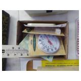 Thermometers & rain gauge