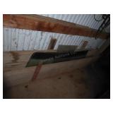 Contents along shed wall