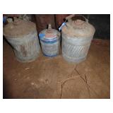 3 metal gas cans