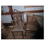 4 wood chairs