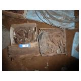 2 boxes horseshoes & misc. parts