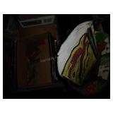 Shotgun shells, empty casings & book