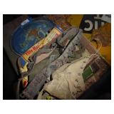 Tags, ammo boxes, pouches, reel & other