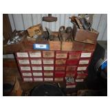 Organizer w/ contents and boxes w/ hardware