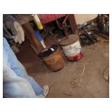 2 Amoco grease cans - contain grease
