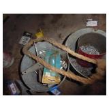 2 buckets: hinges, screws & other