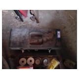 Plastic tool box w/ light bulbs