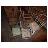 6 wood chairs