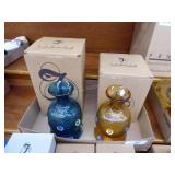 2 Fenton glass vases - Indigo blue & gold 2 Fenton glass vases - Indigo blue & gold