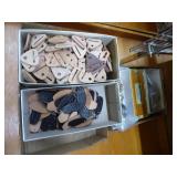 2 boxes: key chains - belt buckles - other 2 boxes: key chains - belt buckles - other