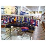 Display rack w/ flags Display rack w/ flags