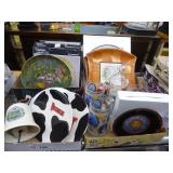 4 boxes decorative plates & dishes