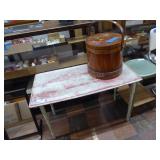 2 items: Primitive table (36" x 18" x 25") & wo 2 items: Primitive table (36" x 18" x 25") & wo