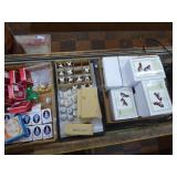 Top shelf: 3 boxes knick knacks Top shelf: 3 boxes knick knacks