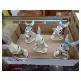 Hagen-Renaker 5 bunny figures - some w/ boxes