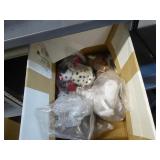 2 boxes stuffed animals