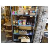 4 shelves: toys - banks - misc.