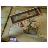 2 floral watercolor pictures - 25" x 21" and sma 2 floral watercolor pictures - 25" x 21" and sma
