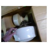 2 glass ceiling light globes - 14" & smaller 2 glass ceiling light globes - 14" & smaller