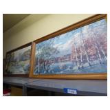 2 large framed prints - 52" x 28" 2 large framed prints - 52" x 28"