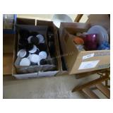 3 boxes dishes & misc. 3 boxes dishes & misc.