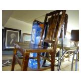 3 chairs - worn condition 3 chairs - worn condition