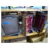3 bell jewelry cases - 22"H 3 bell jewelry cases - 22"H