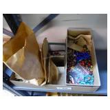 2 boxes: beads - charms - rocks