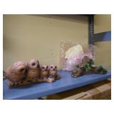 Shelving unit of bear pipe holders & misc. Shelving unit of bear pipe holders & misc.
