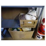 2 boxes of hats - some vintage - some stained 2 boxes of hats - some vintage - some stained