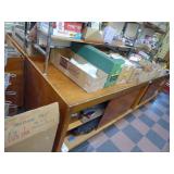 Wood display cabinet, lower only - 11ft L x 32in H