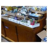 Wood display cabinet - 8ft W x 33"H (at front) 51 Wood display cabinet - 8ft W x 33"H (at front) 51