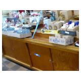 Wood display cabinet - 8ft W x 33"H (at front) 51 Wood display cabinet - 8ft W x 33"H (at front) 51