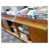 Display cabinet - 8ft W x 33in H at front ; Top sh Display cabinet - 8ft W x 33in H at front ; Top sh