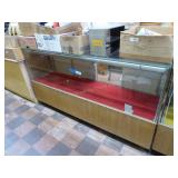 Lighted glass display - 72"W x 38"H x 21"D