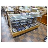 Lighted glass display - 70"W x 39"H x 20"D