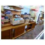 Display cabinet - 8ft L x 32in to lowest shelf ; 5 Display cabinet - 8ft L x 32in to lowest shelf ; 5