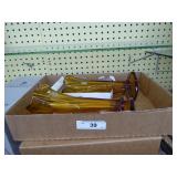 2 Fenton glass 10" vases - amber color 2 Fenton glass 10" vases - amber color