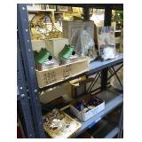 Decor items: unicorns, metal bird house, misc. (co Decor items: unicorns, metal bird house, misc. (co