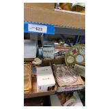 Contents of shelving unit: beaded belts - knife sh Contents of shelving unit: beaded belts - knife sh