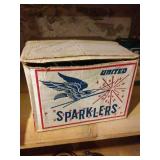 "United Sparklers" box w/ condiment holder (missin "United Sparklers" box w/ condiment holder (missin
