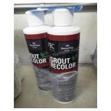 (3) 8oz bottles of grout recolor (charcoal grey)