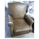 Lane hi leg chair (brown suede)