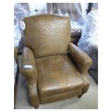 Lane hi leg chair (brown suede)