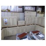 Heritage White kitchen cabinet set 18pc