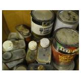 Partial Cans of Varnish and Wood Stains