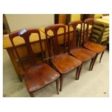 Set of 4 Wooden Chairs
