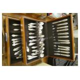 Flatware in Wooden Box