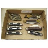 7 Pocket Knives and Buckle